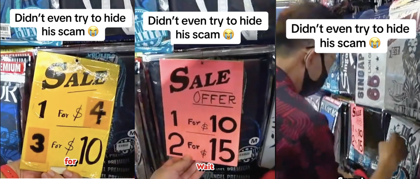 Shopkeeper caught on camera switching price signage on tourist